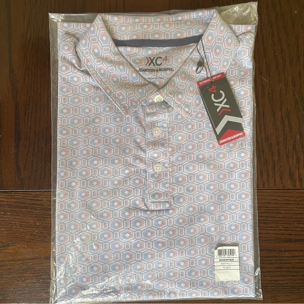 Johnston & Murphy CX4 Geo Pique Polo Shirt